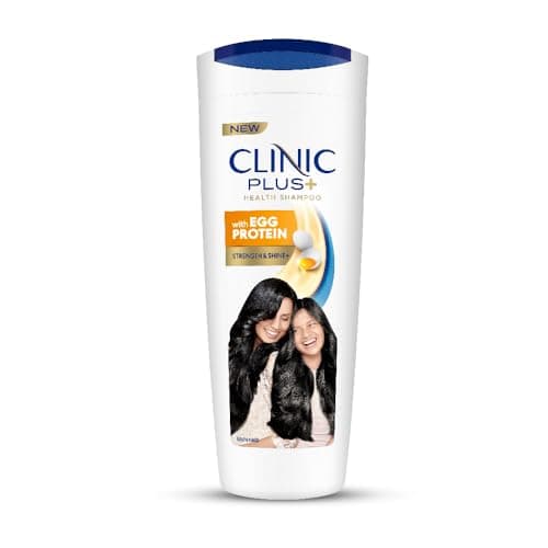 Clinic Plus Strength & Shine Shampoo with Egg Protein for Strength, Shine and Smoothness, 355 ml