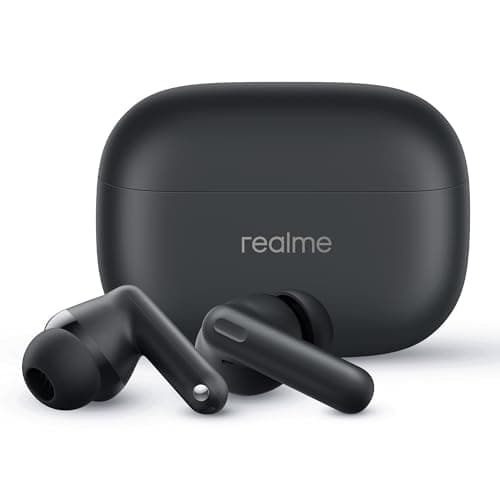 realme Buds T310 True Wireless in-Ear Earbuds with 46dB Hybrid ANC, 360° Spatial Audio, 12.4mm Dynamic Bass Driver, Upto 40Hrs Battery and Fast Charging (Vibrant Black) 2
