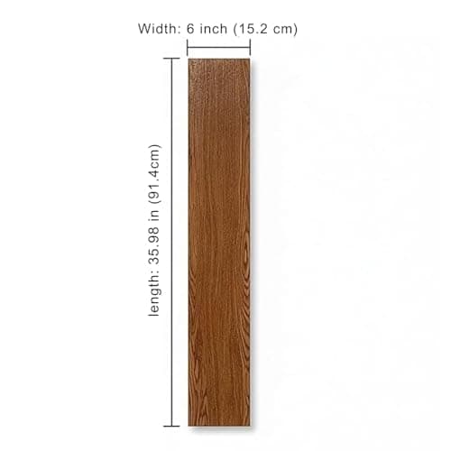 Kayra Decor PVC Flooring Sheets for Floor – Durable Peel & Stick Wooden Design PVC Floor Tiles, DIY Carpet Tiles for Flooring – 36 Planks, 54 Square feet (Light Brown) 4