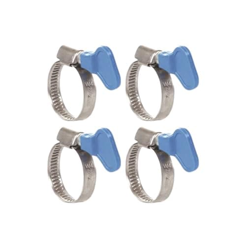 KINIK Adjustable Stainless Steel Hose Clamp 1/2 Inch | With Key | For Plumbing, Automotive & Mechanical Use | Pack of 4