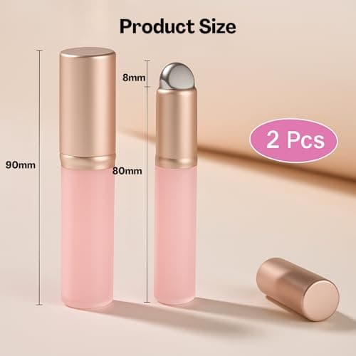 Flavizo 2 Pcs Silicone Lipstick Brush Applicator, Soft Flexible Lip Brushes for Lipstick Balm Gloss, Easy to Clean Lipstick Applicator and Concealer, Portable Lip Tool 2
