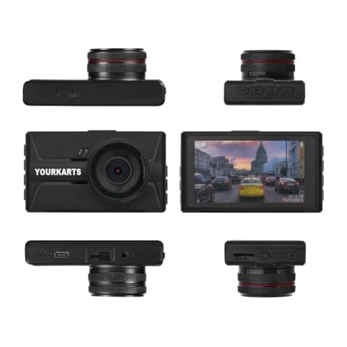 YOURKARTS.COM T968 Pro Dash Cam | Camera – Full HD 1080P + 720P Front & Rear Camera with 3-Inch IPS Display, G-Sensor, USB-A to Type-C Cable 3m and Night Vision-18 Months Warranty 2