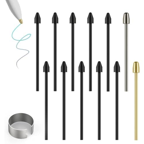 Flavizo Stylus Nib Replacement Set (12-Pack) | Metal Stylus Tips for Tablet Compatible with Galaxy Tab S10/S9/S7/S25/S24 Ultra | Universal Replacement Nibs for Smooth Writing & Drawing