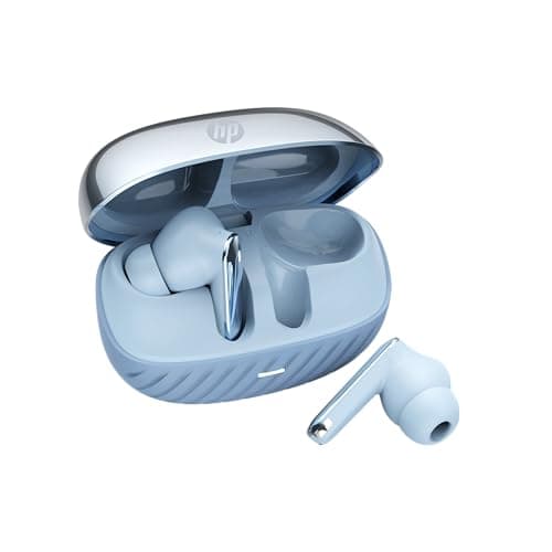 HP H250 Wireless Earbuds; Upto 80 Hours Playtime; Fast Charge; Water Resistant; Compatible with Tablets, Smartphones, PCs, and Other Devices with Bluetooth, 1 Year Warranty, Blue (AB3D9AA) 2