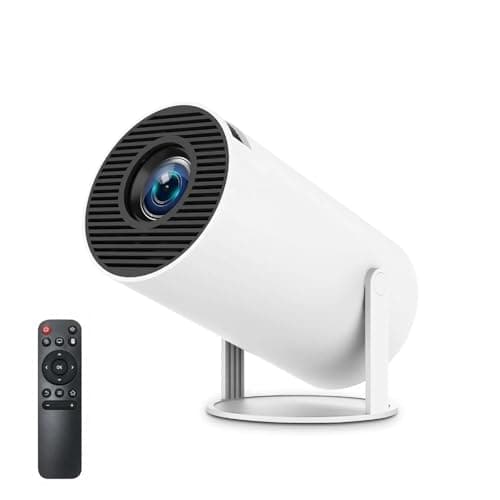 Smart LED Projector with 720p HD Resolution, Rotatable Design, Built-in Streaming Apps 2000 Lumens, Screen Mirroring, 3 Watts Speaker (White)