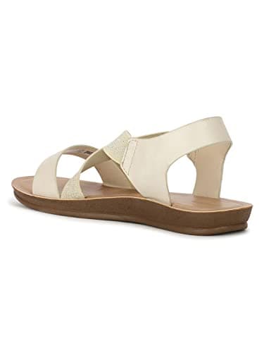 Bata Women's Slip-on Sandal - Beige (5 UK) (5618803) 3