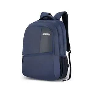 American Tourister Valex | 28L Backpack | 17" Laptop Bag | 2 Compartments | College & Office Backpack for Men and Women | Navy | 1 Year Global Warranty