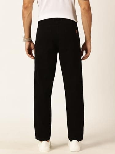 Thomas Scott Men 100% Cotton Straight Fit Chino Trouser (Black, 32) 4