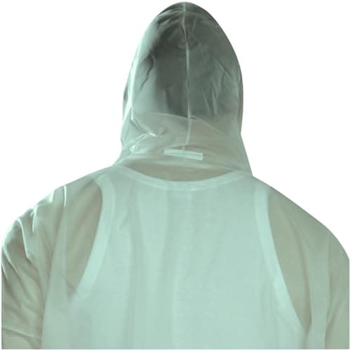 Prince Heavy Quality Reusable Rain Poncho with Hood – Waterproof Full-Length Unisex Raincoat for Men & Women – Thick & Durable Monsoon Wear for Travel, Bike & Outdoor - Green 5