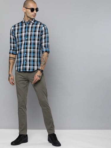 The Indian Garage Co Men Slim Fit Solid Mid-Rise Chinos 6