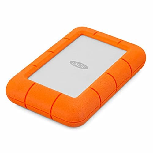 LaCie Rugged Mini 2TB External Hard Drive Portable HDD USB 3.0 USB 2.0 Compatible, Drop Shock Dust Rain Resistant Shuttle Drive, for Mac and PC Computer Desktop Workstation PC Laptop (LAC9000298)