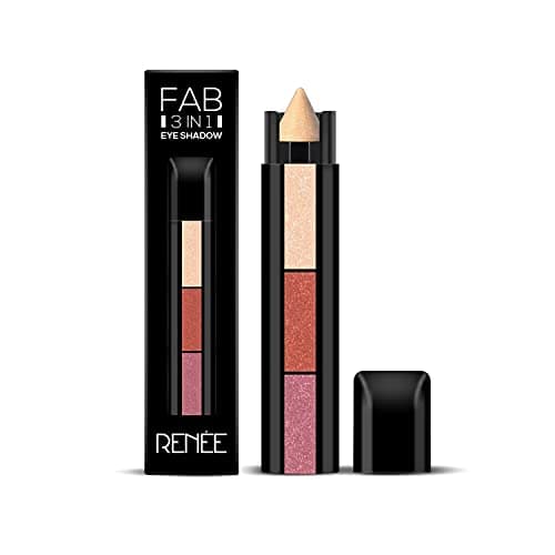 RENEE Fab 3 In 1 Eyeshadow 4.5gm| Highly Pigmented 3 Shades in 1 Stick| Multicolor | Adds Dimension & Intensity with Shimmery Finish| Enriched with Vitamin E