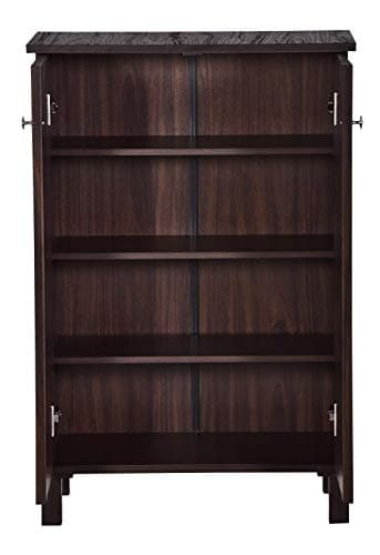 DeckUp Alvo 2-Door Engineered Wood Shoe Rack (Walnut, Matte Finish) 4