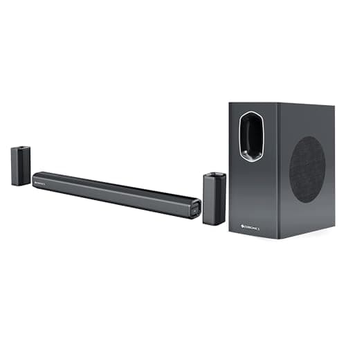 ZEBRONICS Juke BAR 7600 Soundbar, 300 Watts, 5.1 Surround, Dual Rear Satellites, Triple Driver Soundbar, 6.5"" Subwoofer, Bluetooth 5.0 | HDMI (ARC) | Optical | USB | AUX 2
