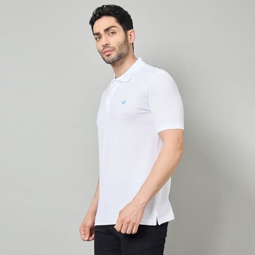 Duke Men Half Sleeve Cotton Tshirt White 3
