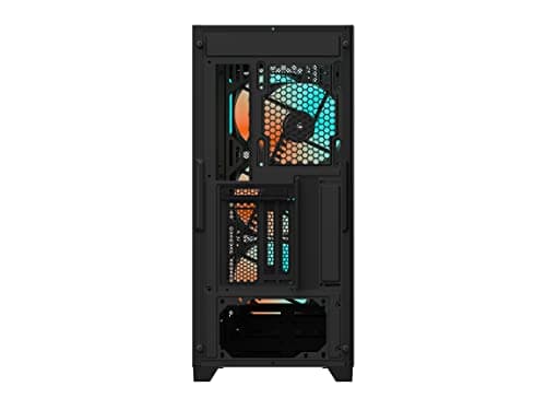 GIGABYTE C301 Glass - Black Mid Tower PC Gaming Case, Tempered Glass, USB Type-C, 4X ARBG Fans Included (GB-C301G) 5