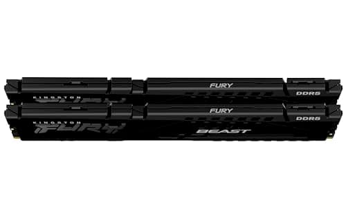 Kingston Fury Beast KF556C36BBEK2-64 DDR5 64GB (2x32GB) 5600MT/s CL36 DIMM Desktop Gaming Memory Kit with 2 AMD EXPO and Intel XMP Black 3