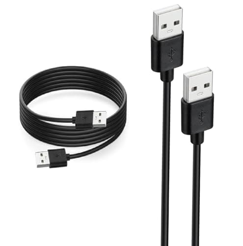 JGD PRODUCTS USB 2.0 Male to Male Cable - Data Transfer for Hard Drive, Laptop, DVD Player, USB Hub, Monitor, Camera, Set Top Box (Black)