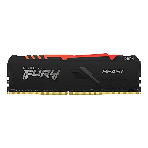 Kingston Fury Beast RGB 16GB 3200MHz DDR4 CL16 Desktop Memory Single Stick KF432C16BBA/16