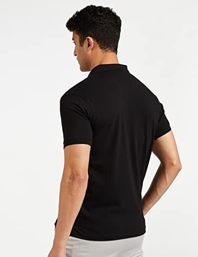 Allen Solly Men Jet Black Regular Fit Polo(AMKP317G04249_Jet Black_L) 2
