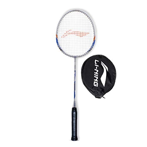 Li-Ning XP-80-IV Strung Aluminum Badminton Racket With Free Head Cover(Grey/Green,Set of 1)