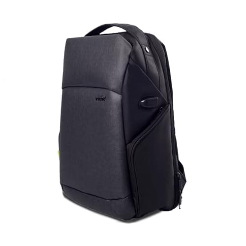 Timus Madrid Black Professional Laptop Bag for Men & Women 24 L with 15.6 Inch Laptop Compartment | Water resistant with USB Port Anti-Theft Backpack | Premium Polyester Fabric