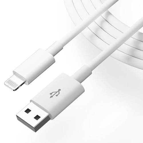 DR VAKU® 1Meter USB A to Lightning Cable [Mfi Certified] Fast Charger Cable Data Transfer for iPhone 14/13/12/11/X/XS/XR/8/Plus, iPad Mini/Pro/Max, USB Type-A Power Delivery Cord- White