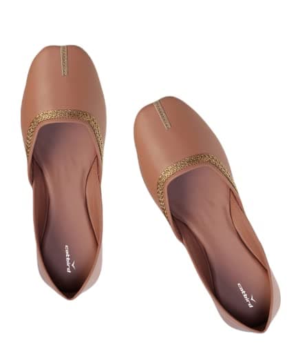 CatBird Women’s Traditional Jutti with Embellished Trim | Soft Cushioned Ethnic Mojari | Lightweight Slip-On Footwear | Festive, Wedding 8 UK