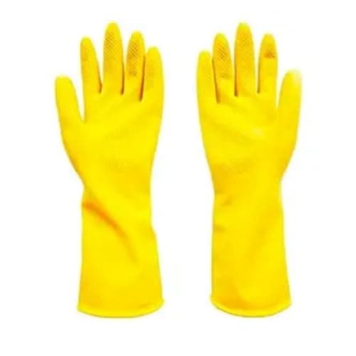 Conclood India Rubber Gloves | Reusable Gloves | Dish Washing Gloves | Use for Kitchen Cleaning, Bathroom, Toilet, Working, Painting, Gardening, Pet Care (Set of 3).