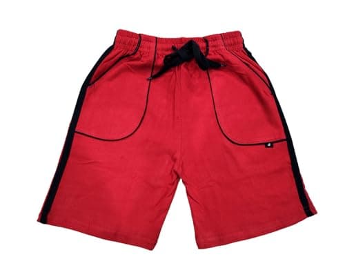 LOVO Boys & Girls Cotton Capris Shorts | Pack of 4 Multicolor 3/4th Pants for Kids | Summer Regular Fit Bermuda Shorts with Pockets | Soft & Breathable Bottomwear for 3-4 Years 2