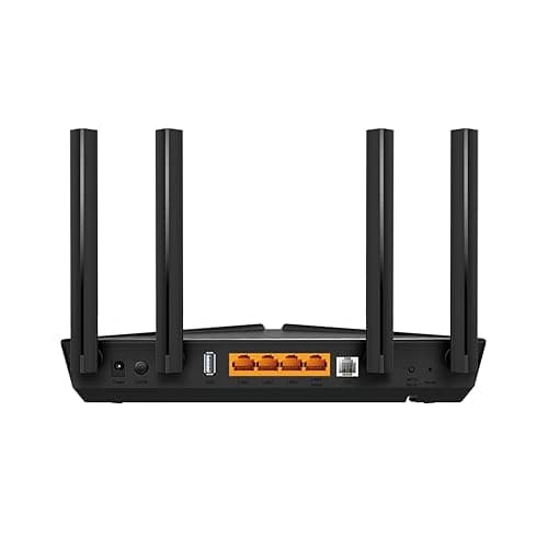 TP-Link XX530v AX3000 Wi-Fi 6 XPON Wireless Router | Black | Dual Band 2.4GHz & 5GHz | 4 Fixed High-Gain Antennas | 4 Gigabit LAN Ports | 1 VoIP Port | SC/APC Fiber Port | Easy Remote Management 3