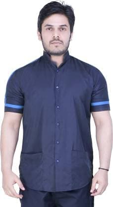 FABUNIFORMS Male Housekeeping, Hotel Staff, Hospital Staff Uniform Set For Men Staff (Dark Blue, 40) 2