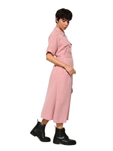 ONLY Women's Fit and Flare Pink Dress 4