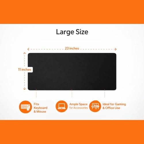 Luxury Black & Gold Marble Extended Mouse Pad Desk Mat (11 x 23 Inches) – Large Gaming Mouse Pad with Non-Slip Rubber Base, Smooth Control Surface for Office, Laptop & PC 2