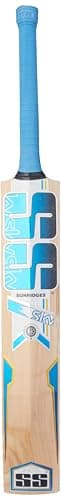 SS Sky Royal Kashmiri Willow Cricket Bat, 1200 Grams, Short Handle for Men, Premium Willow for Leather Ball, Lightweight, Strong Grip, Shock Absorption, Ideal for Professional Players 2