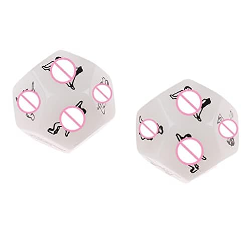 UJEAVETTE 2pcs D12 Glow in Dark Couples Foreplay Game Dice Fun Aid for Him or Her Gift 2