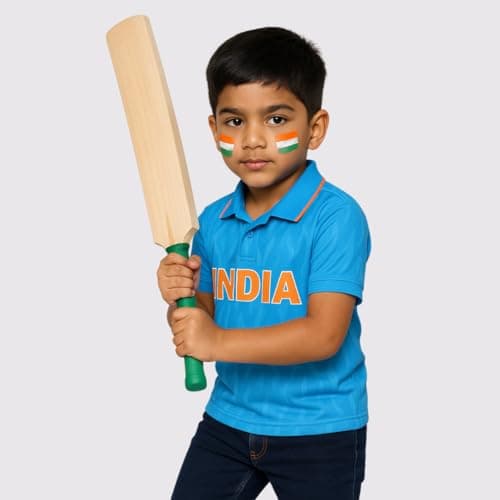 Unirec | Virat | Kids Boys Girls Team India Cricket T-Shirt | Half Sleeves T-Shirt | Solid Sport Tshirt | World Cup India Blue Jersey - 6-7 Years 4