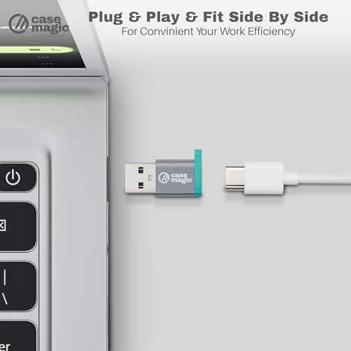 case-magic USB C Female to USB A 3.0 OTG Adapter Converter| 15W Fast Charging, 5Gbps Data, for Apple Watch Ultra iWatch 10 9 8 7, iPhone 16 15 14 13 Plus Pro Max, AirPods, iPad, Car, Samsung S25/24 4