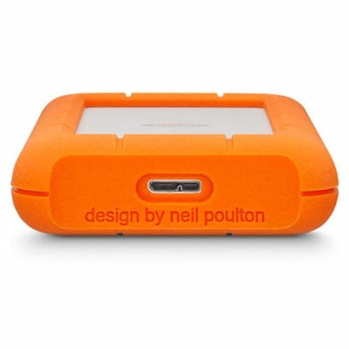 LaCie Rugged Mini 2TB External Hard Drive Portable HDD USB 3.0 USB 2.0 Compatible, Drop Shock Dust Rain Resistant Shuttle Drive, for Mac and PC Computer Desktop Workstation PC Laptop (LAC9000298) 2