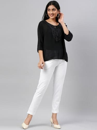 GO COLORS_Women_Kurti Pant_White_2X 3