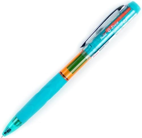 Pentel Q-Erase 0.5mm QE420 Mechanical Pencil | Long Lasting Jumbo Eraser With Retractable Mechanism & Ribbed Grip (Body Color May Vary, Pack of 4) 2
