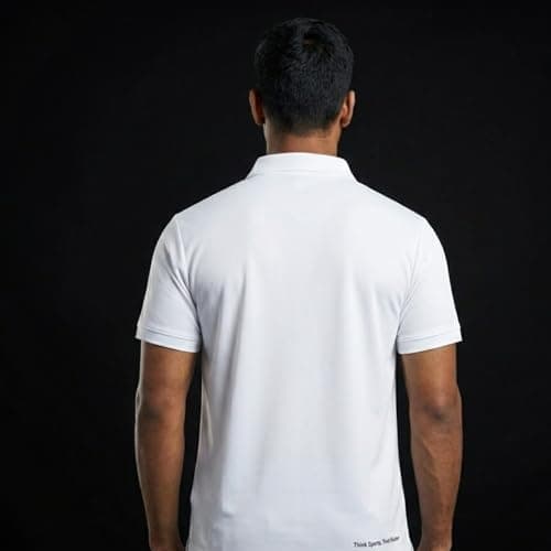 Räuber Men’s Polo Neck T-Shirt | Half Sleeve Solid Polo Tee | Comfortable Casual, Office & Sports Wear (in, Alpha, XL, Regular, Standard, White) 2