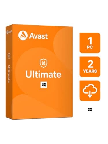 Avast Ultimate for PC | 1 Device 2 Years | Windows PC | Total Protection includes Premium Security, CleanUP Premium & AntiTrack | Email Delivery in 2 Hours.