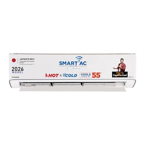 Panasonic 2.0 Ton 3 Star, New star rated, Hot & Cold Wi-Fi Inverter Smart Split AC (Matter/MirAIe, AI, -10~55°C Oper., Copper Condenser, 8in1 Convertible, 4-Way, PM 0.1 Filter, CS/CU-EZ24CKYFM,White)