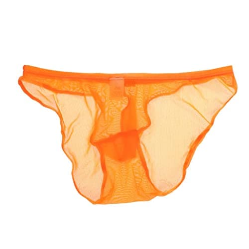 Meadawgs® Men's Nets Yarn Bulge Pouch Bikini Briefs Breathable T-Back S Orange|Clothing Shoes & Accessories | Mens Clothing | Underwear|1x Men's Bikini T-Back