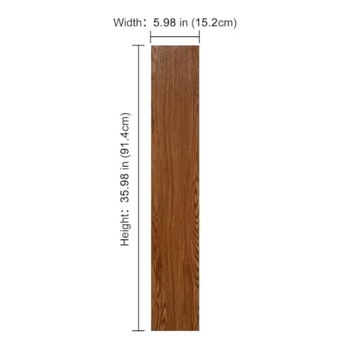 Kayra Decor PVC Flooring Sheets for Floor – Durable Peel & Stick Wooden Design PVC Floor Planks, DIY Carpet Tiles for Flooring – 36 Planks, 54 Square feet (Light Brown) 2