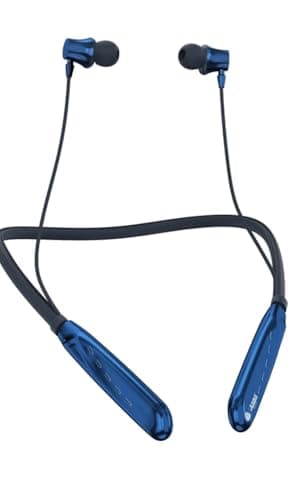 GSM INDIA Wireless Sports Neckband, 45 Hrs. Non-Stop Playback, Bluetooth 5.0 with Mic, Deep Bass, Clear Calls, Snug-Fit, Fast Charging, Magnetic Buds, Voice Assistant