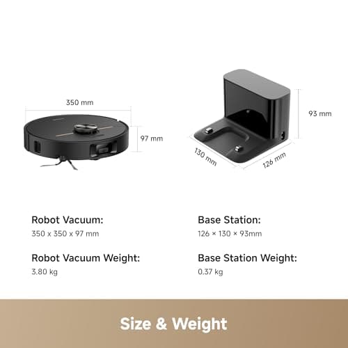 DREAME L50 Robot Vacuum and Mop, 25000Pa Vormax Suction, MopExtend Edge Cleaning, Dual Anti-Tangle Main/Side Brushes, 10.5mm Auto Mop Lifting, Smart Carpet Detection, 5200mAh, Ideal for Pet Hair 2
