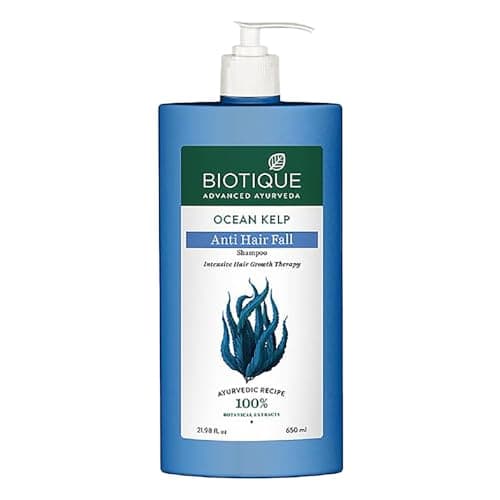 Biotique Ocean Kelp Anti Hairfall Shampoo | Intensive Hair Growth Therapy| Anti Hairfall Shampoo that Maintains Shine |100% Botanical Extracts | Suitable for All Hair Types |650ml