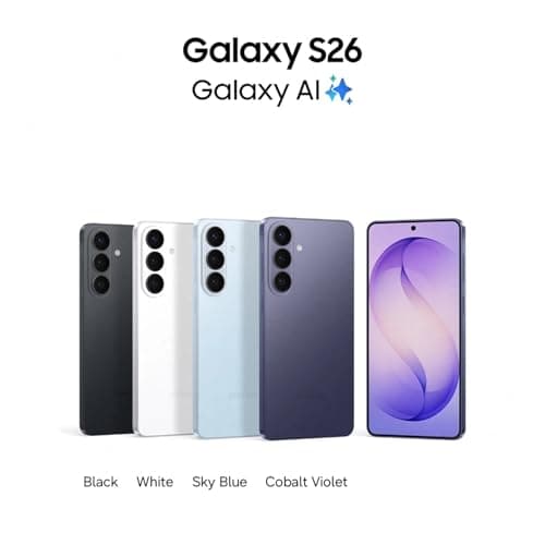 Samsung Galaxy S26 5G (Sky Blue, 12GB RAM, 256GB Storage)|Exynos 2600 Processor|50MP + 12MP Dual Camera|12MP Front Camera|6.3" Full HD+ Display|4300mAh Battery 5